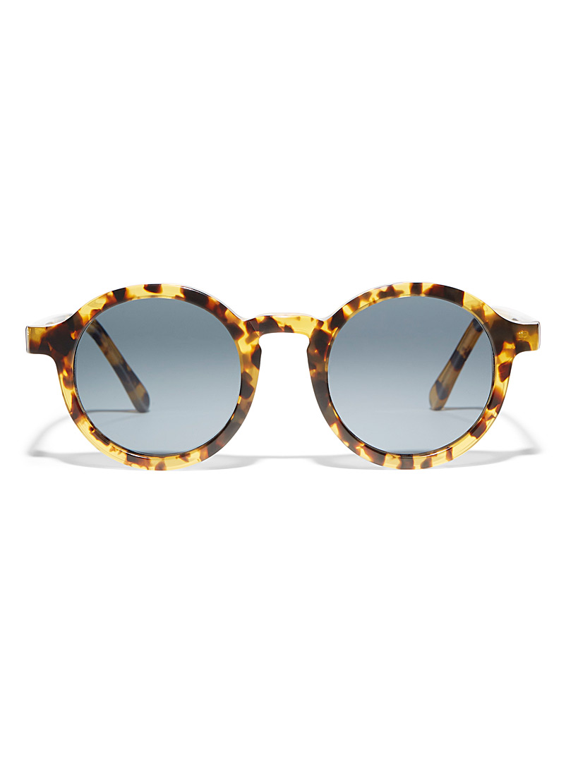 Mize Medium Brown H01 round sunglasses for women