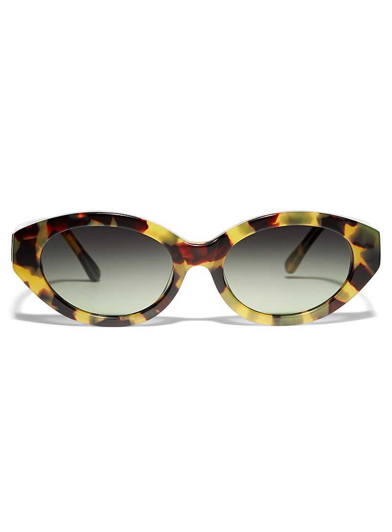 Mize Light Brown H9 oval sunglasses for women