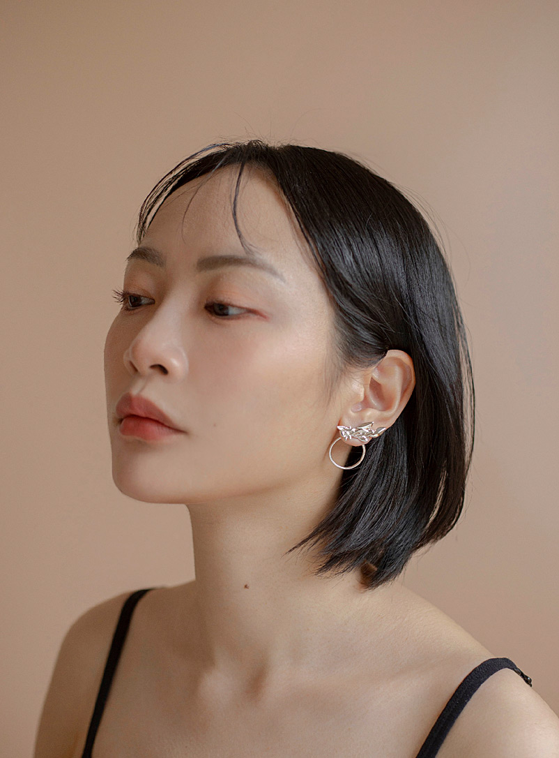Kotoba Jewellery Silver Bloom earrings