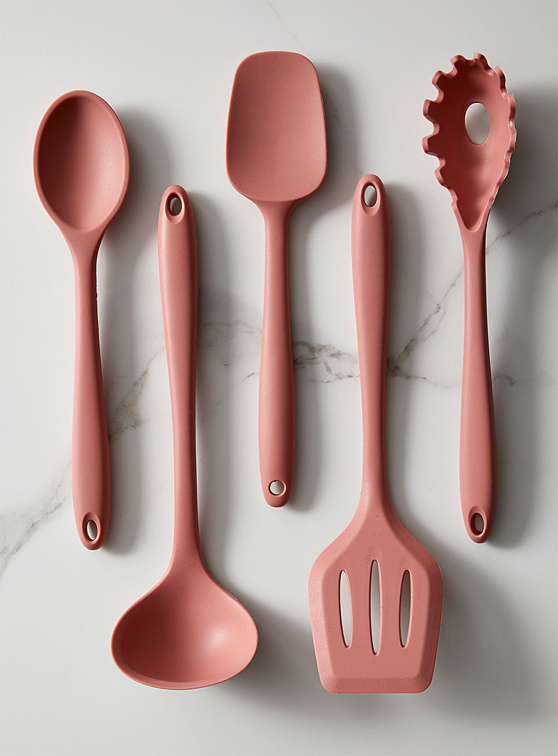 Simons Maison Pink Colourful silicone kitchen utensils Five-piece set