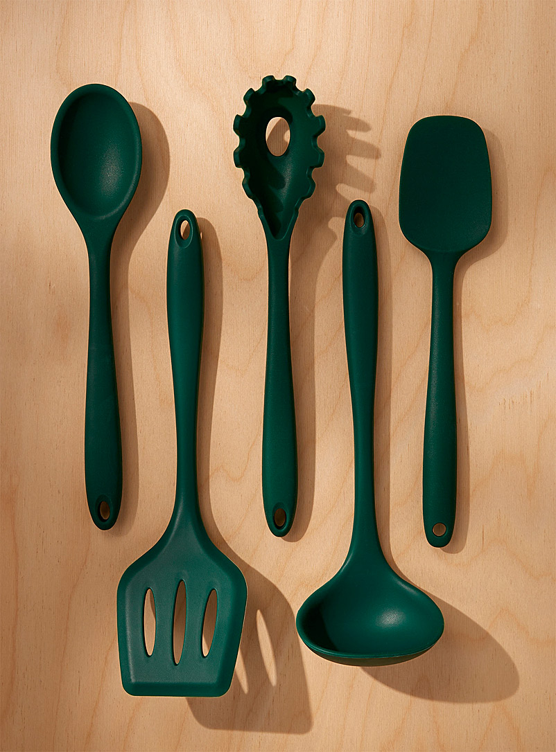 Simons Maison Kelly Green Saturated-colour silicone kitchen utensils Five-piece set