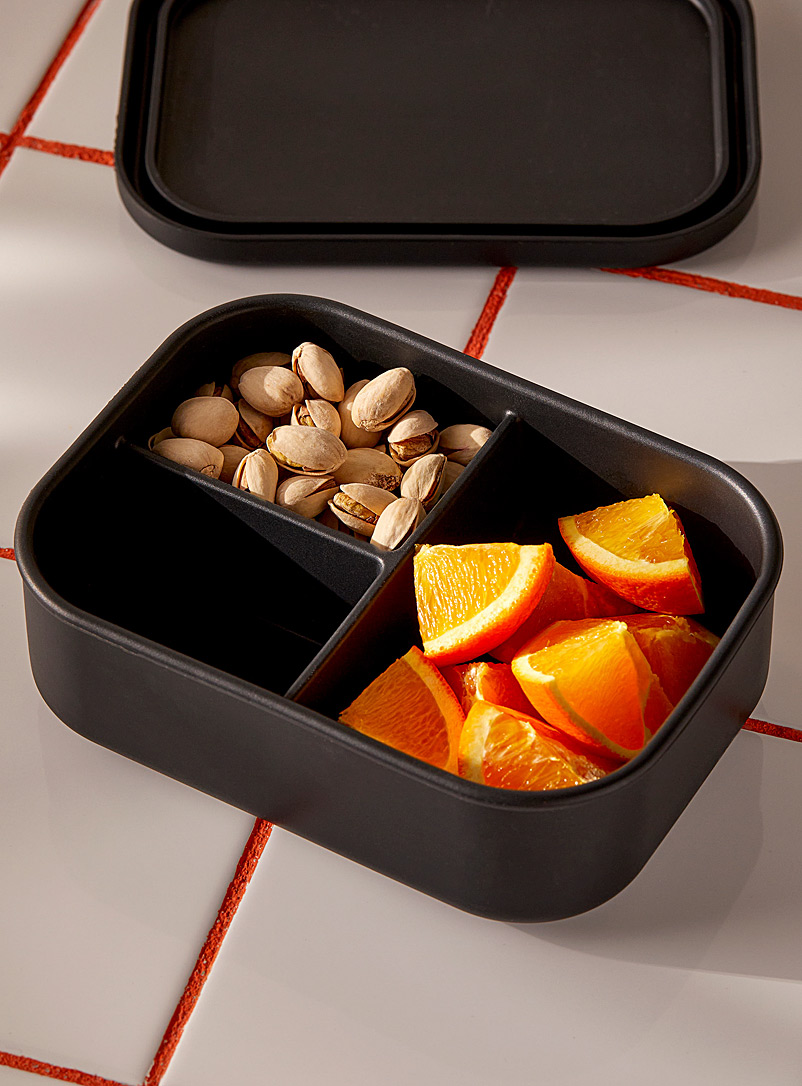 Simons Maison Black Rectangular silicone lunch box