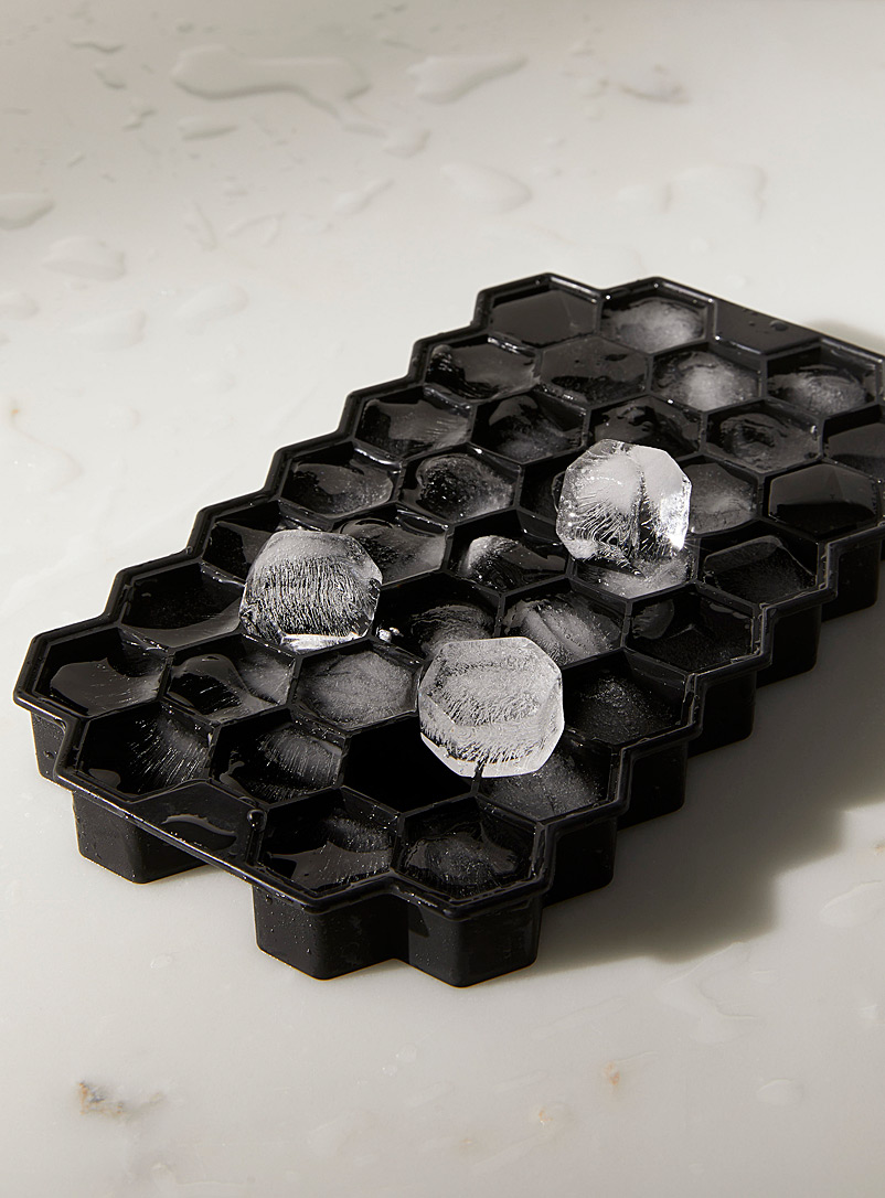 Simons Maison: Le moule à glaçons hexagonaux en silicone Noir