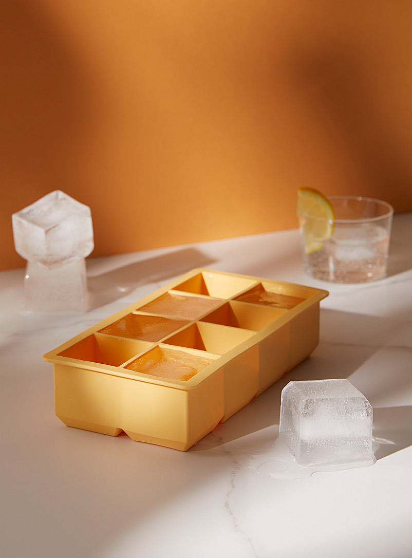Simons Maison: Le moule à glaçons carrés en silicone Jaune or