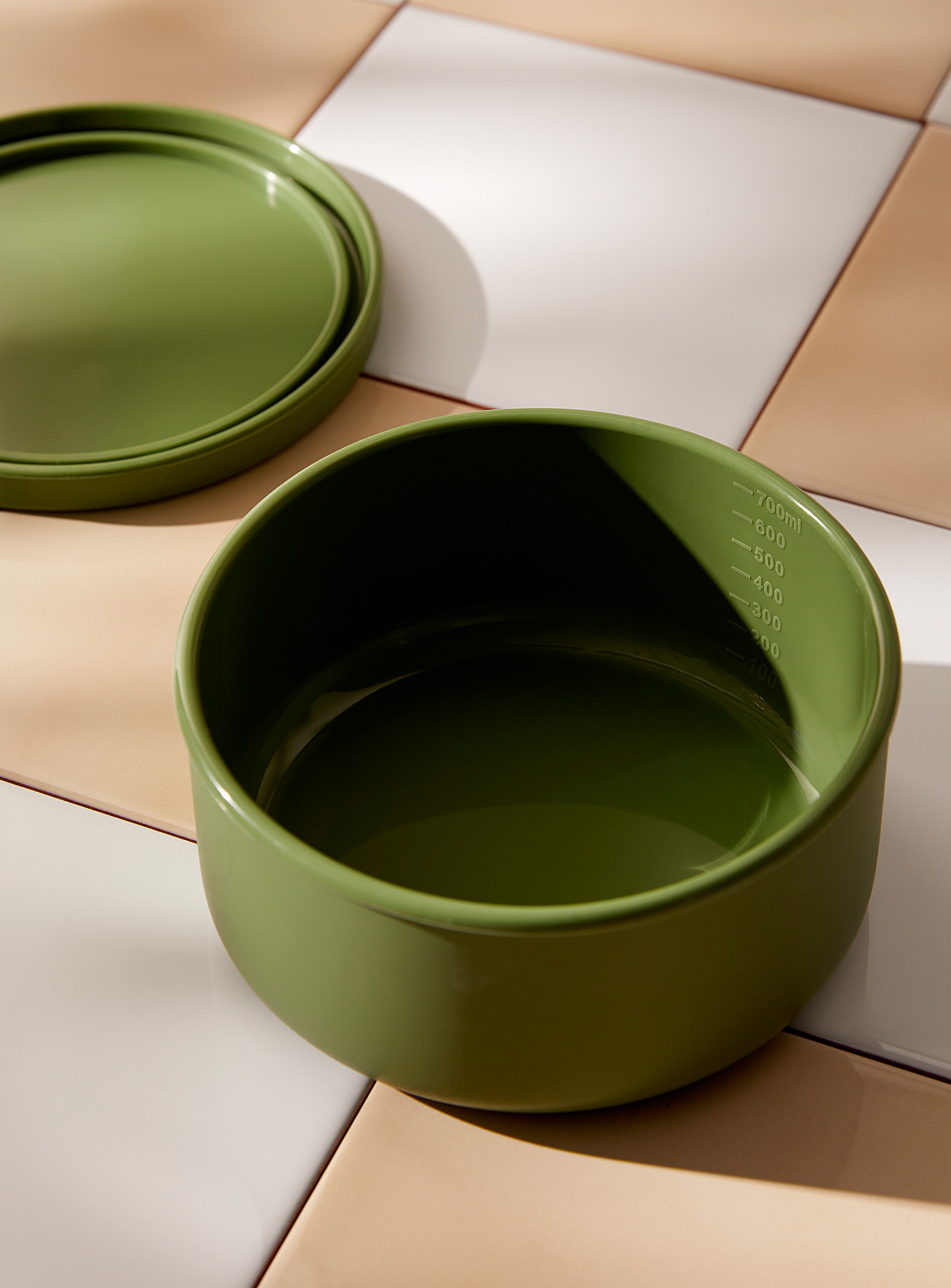 Simons Maison Circular Silicone Lunch Box In Green