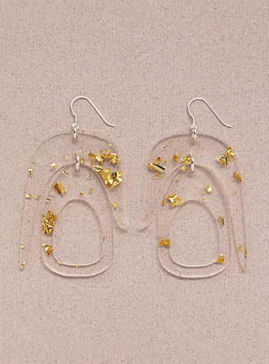 Warren Steven Scott: Les boucles d'oreilles Salish Noir