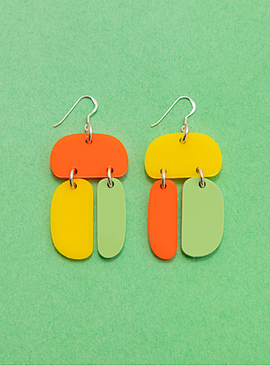 Warren Steven Scott: Les boucles d'oreilles ovo&iuml;des triples Assorti