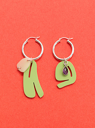 Warren Steven Scott: Les boucles d'oreilles second souffle Orange