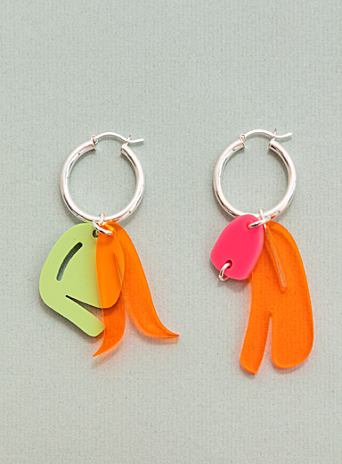 Warren Steven Scott: Les boucles d'oreilles second souffle Orange