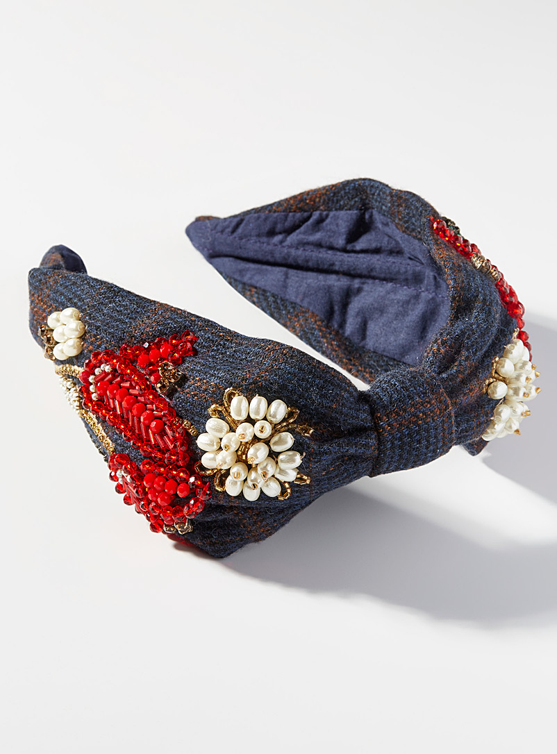 NamJosh: Le serre-tête fleurs décoratives Brun à motifs pour femme