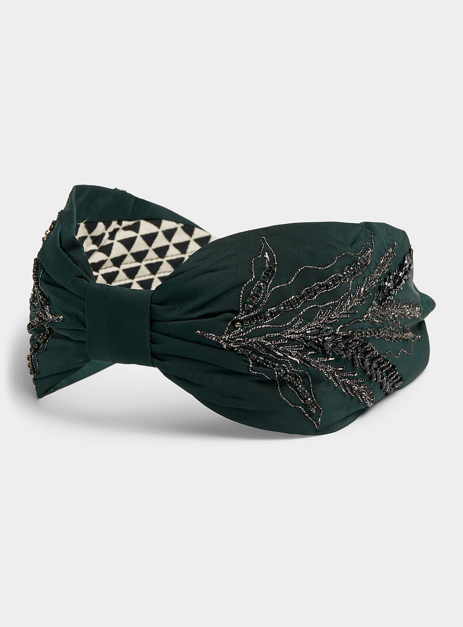 NamJosh - Women's Bright foliage forest-green headband