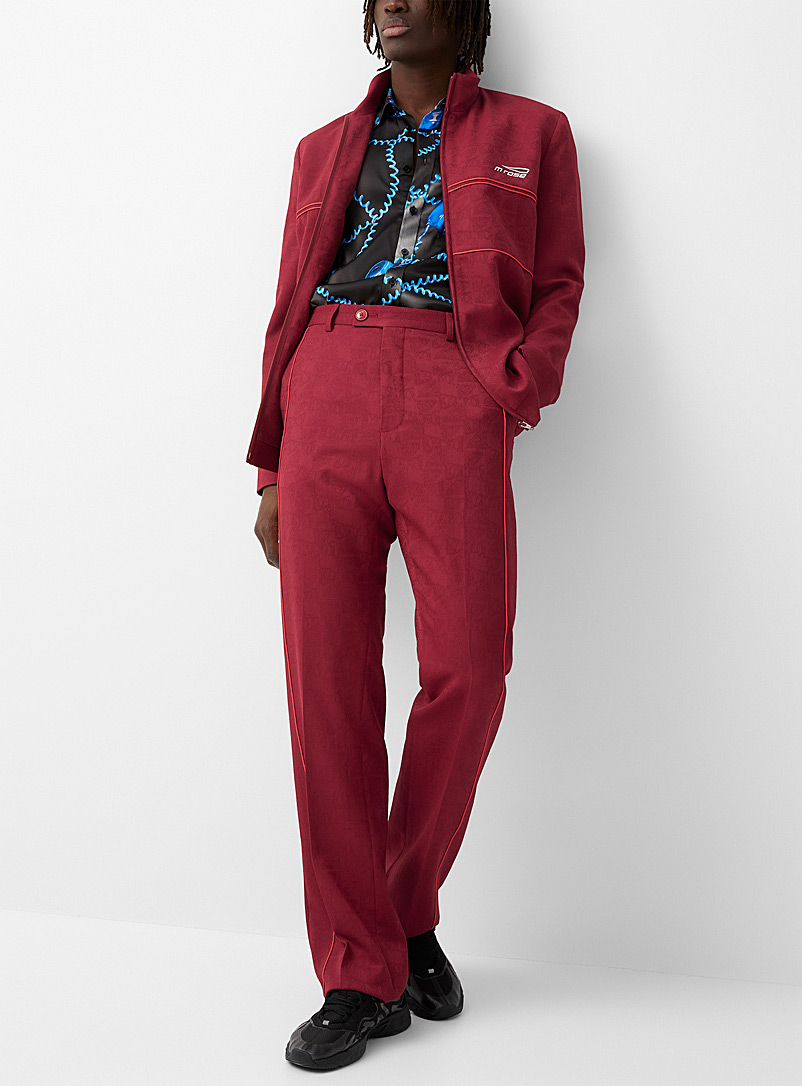 Martine Rose Ruby Red Tailored track pant for men