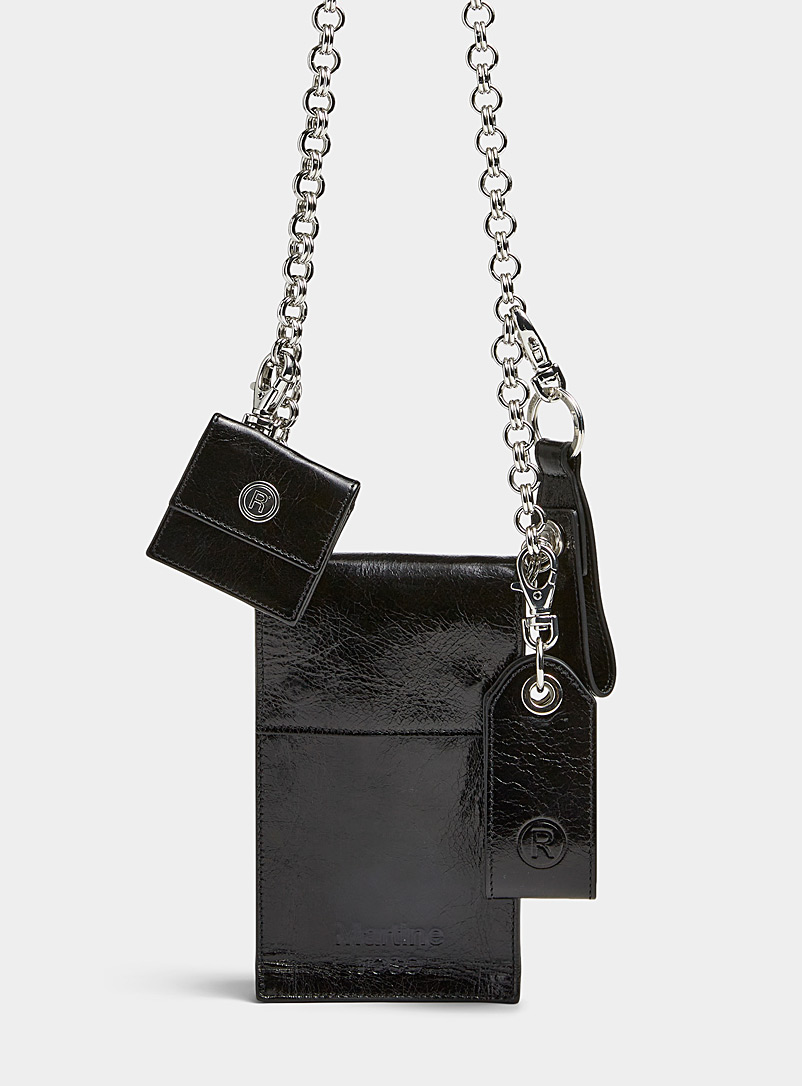Martine Rose Black Chain cross-body bag for men