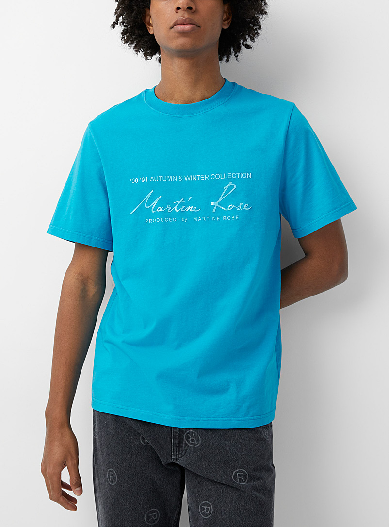 Martine Rose: Le t-shirt signature classique Bleu pour homme