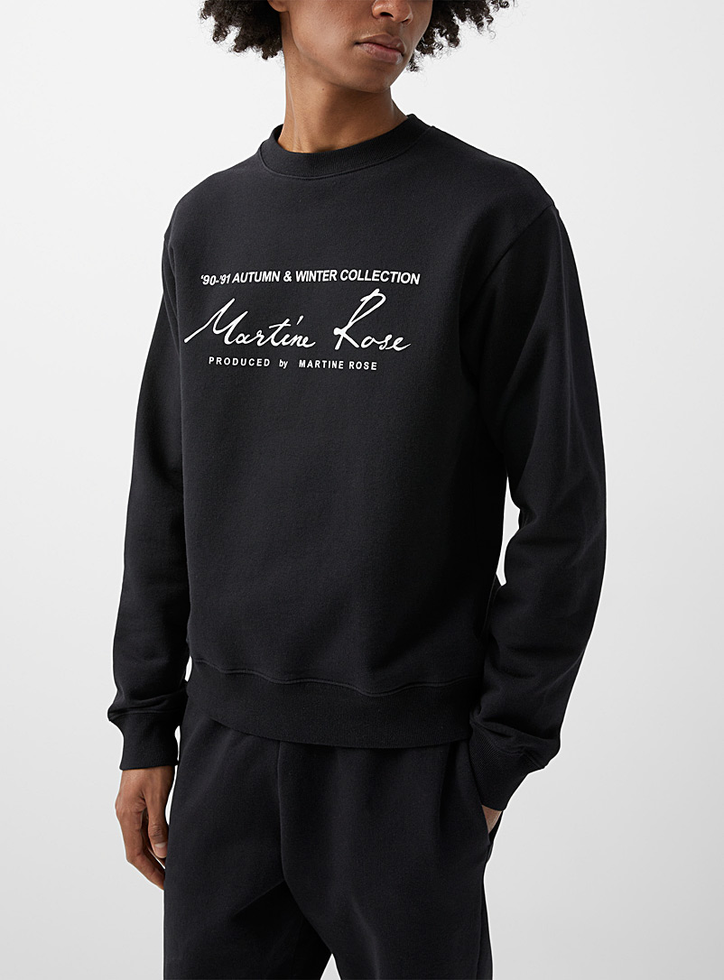 Martine Rose Black Vintage signature black sweatshirt for men