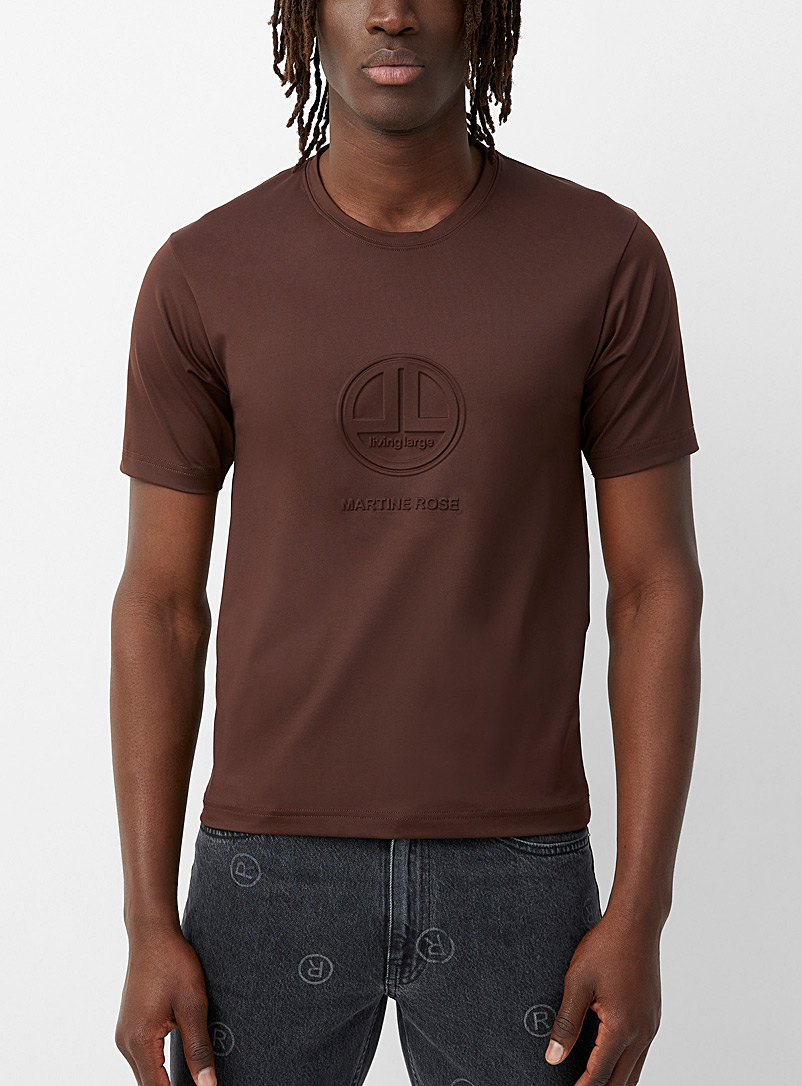 Martine Rose Brown Embossed logo T-shirt for men