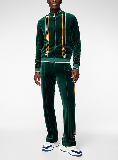 Casablanca: Le pantalon <i>track</i> velours Vert pour homme