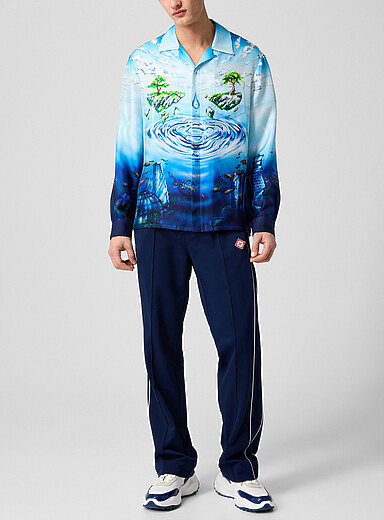 Piqu&eacute; jersey track pant