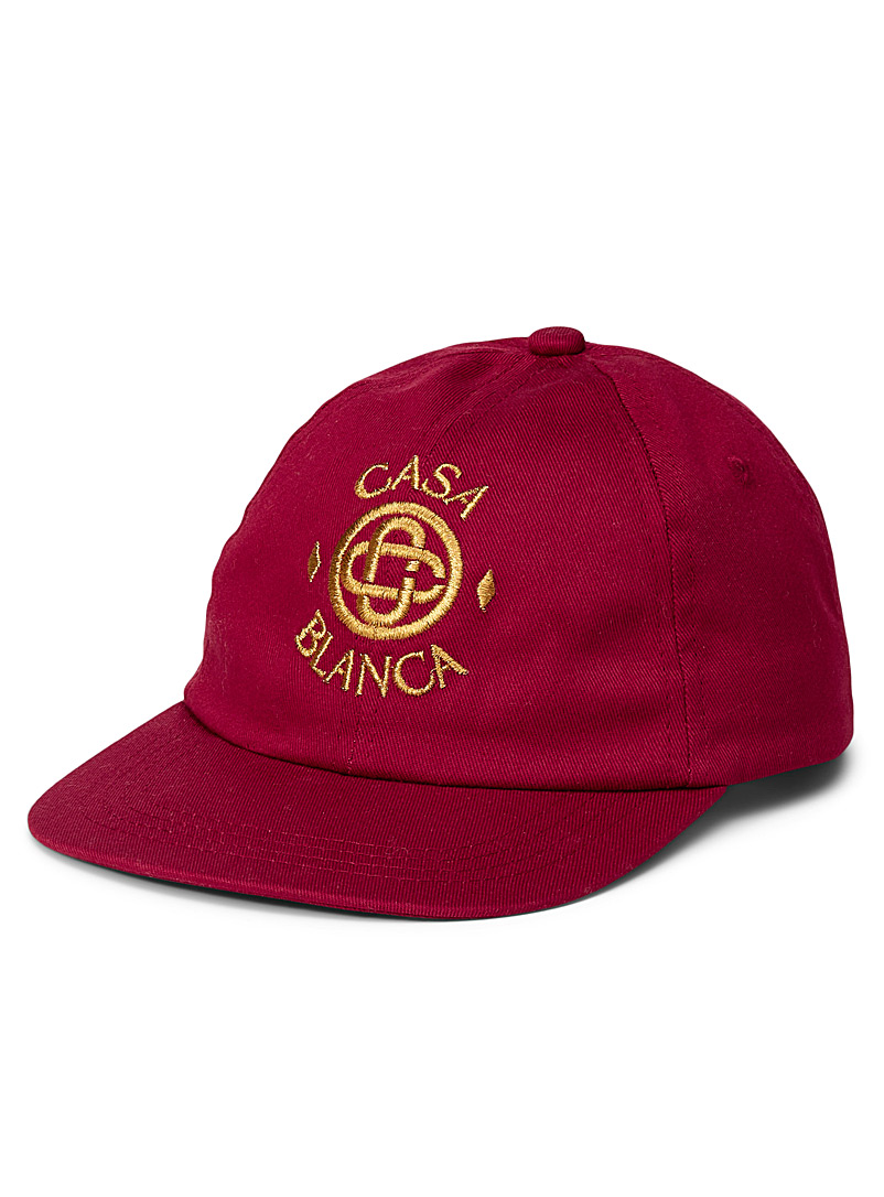 Casablanca Ruby Red Embroidered logo baseball cap for men