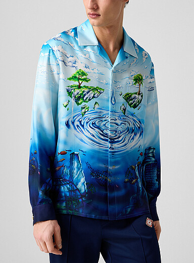 La chemise cabana pure soie Atlantide | Casablanca | Magasinez les ...