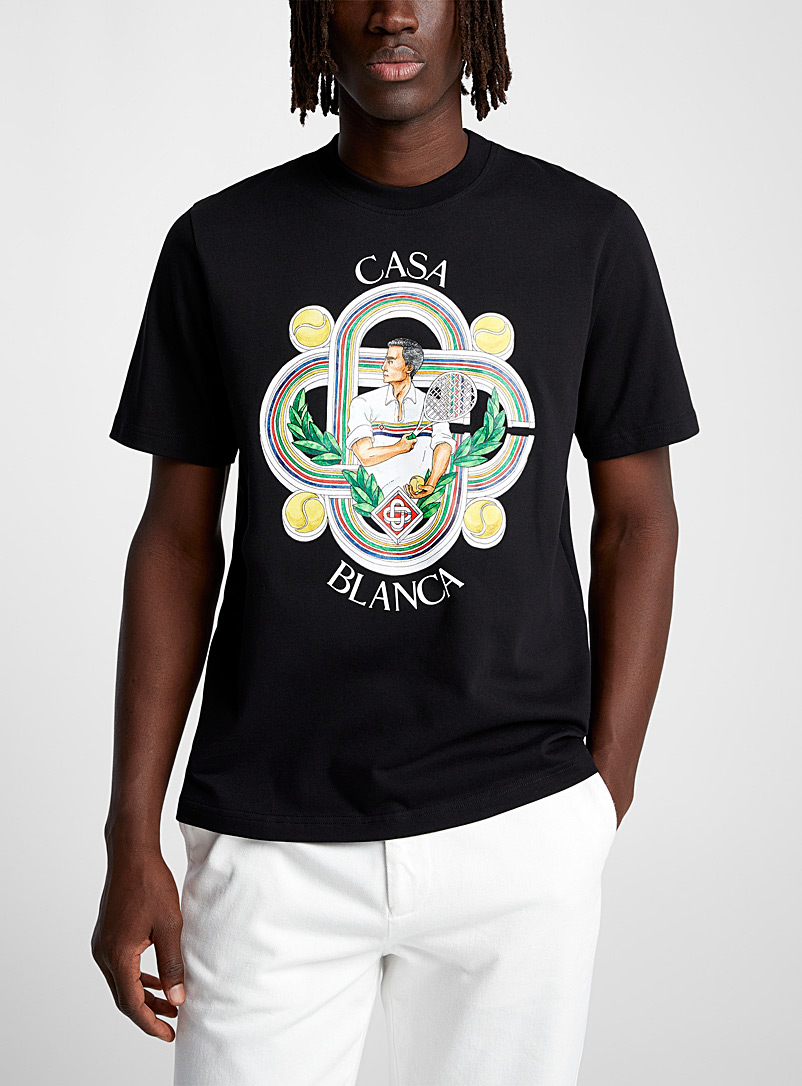 Casablanca Black Le joueur T-shirt for men