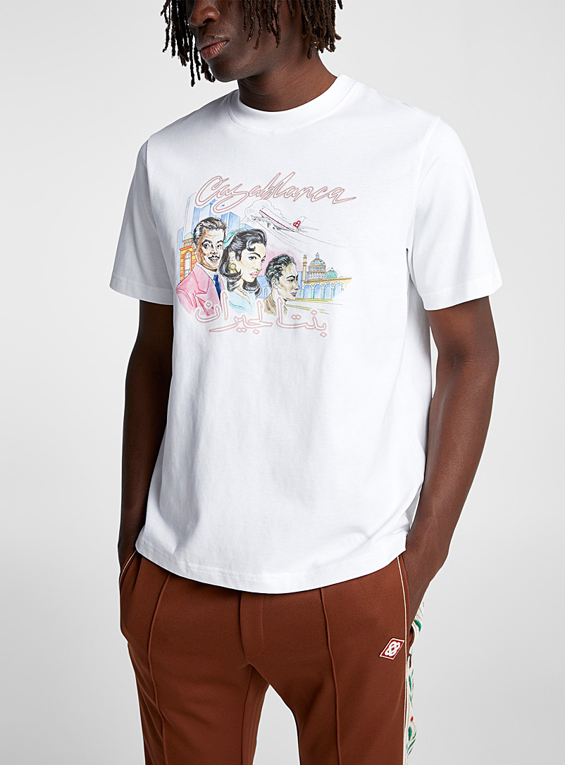 Casablanca White La liaison T-shirt for men