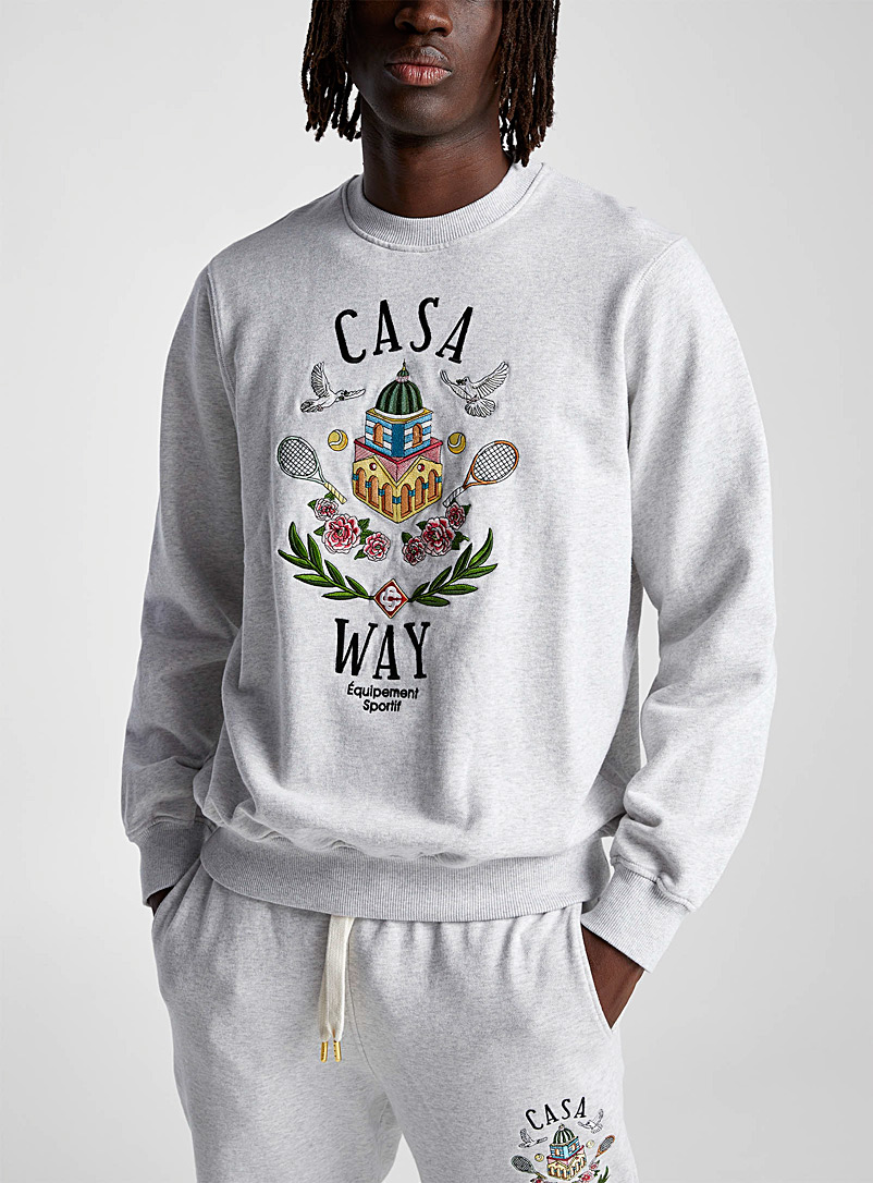 Casablanca Grey Casa Way sweatshirt for men