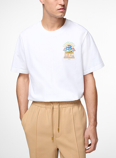 Casablanca White Egyptian Ark T-shirt for men