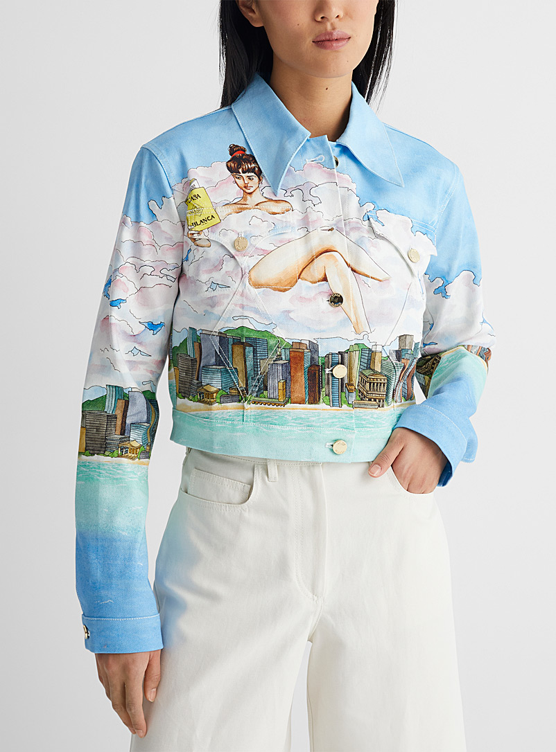 Casablanca Assorted Illustrated jean jacket for women