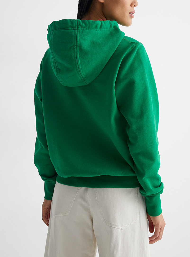 Casablanca Mossy Green Scarf drawstring hoodie for women
