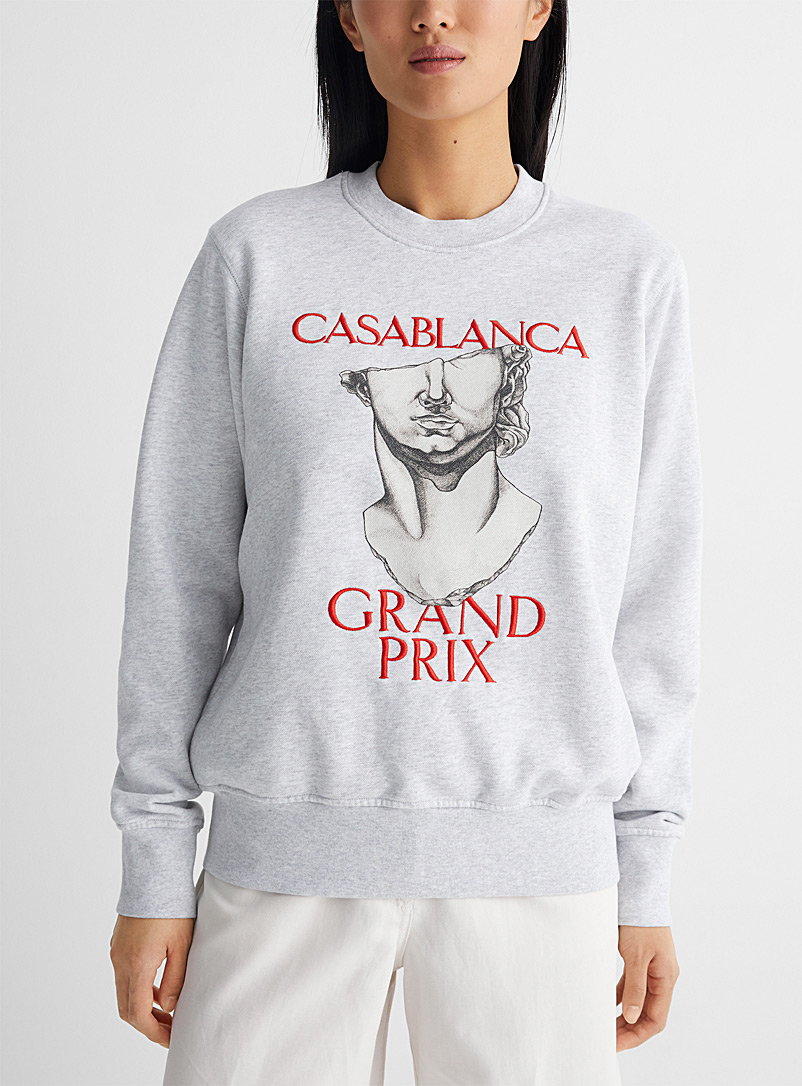Casablanca Patterned Grey Antique ruins signature sweatshirt for women