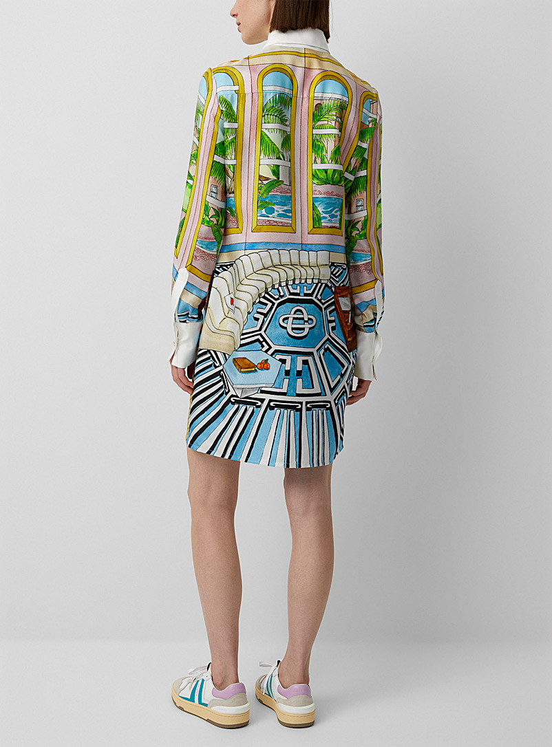 Casablanca Assorted Dream House silk shirt dress for women