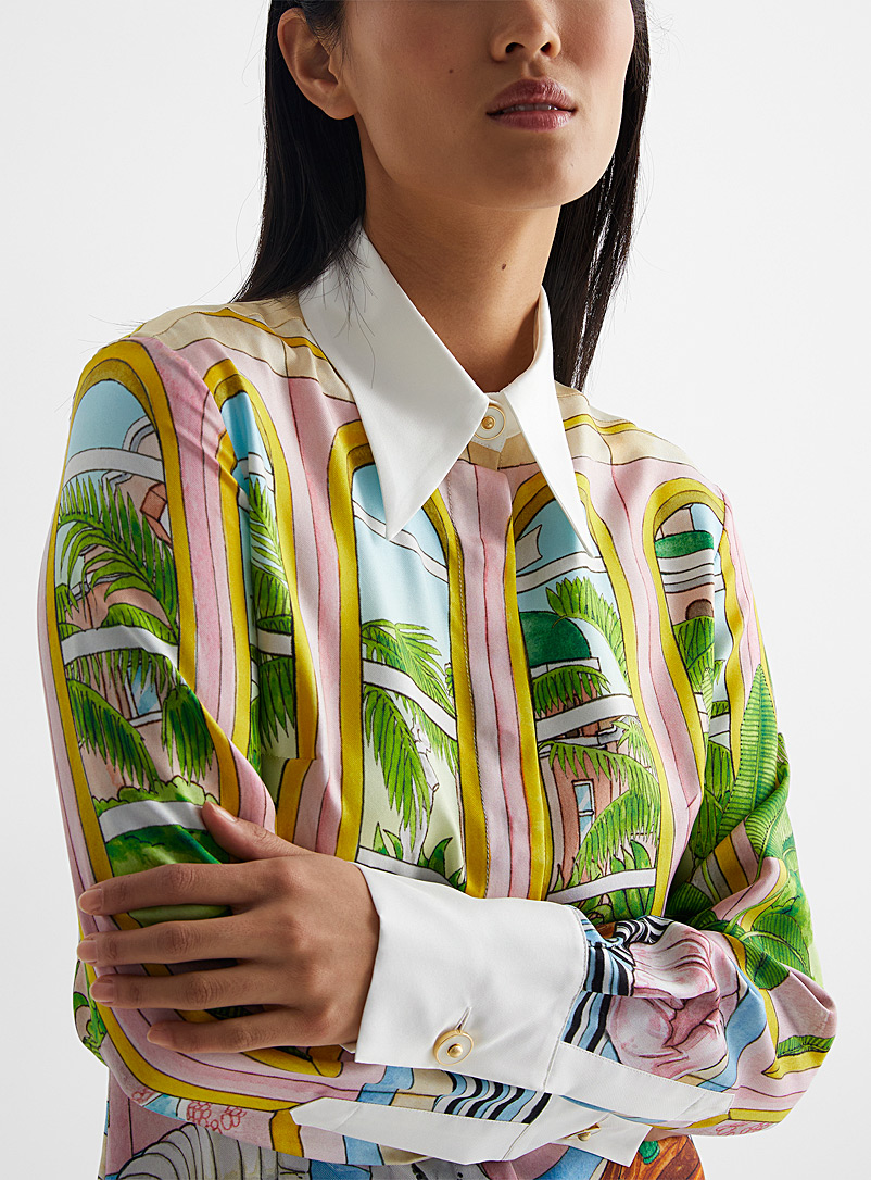 Casablanca Assorted Dream House silk shirt dress for women