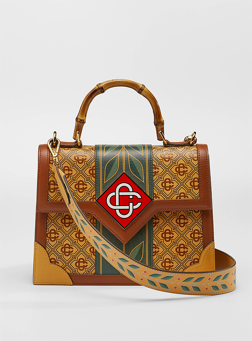 Casablanca Patterned Brown Jeanne leather bag for women