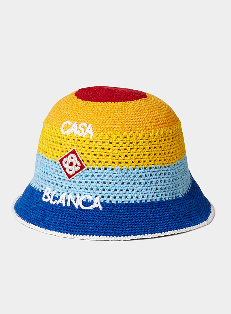 Casablanca Assorted Logo crocheted knit bucket hat for women