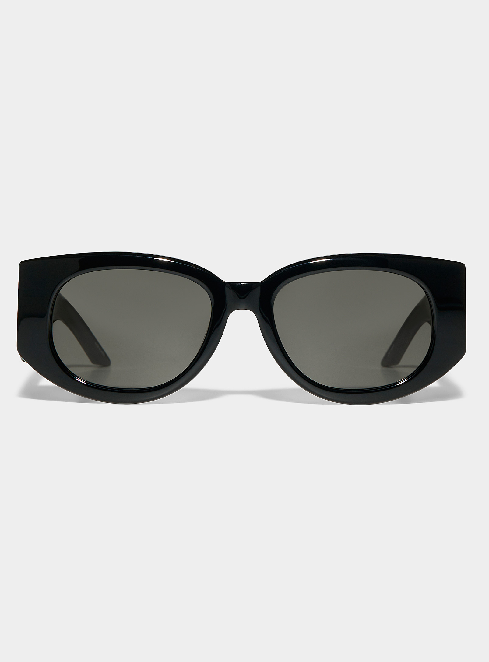 Ermanno Scervino Memphis Wavy Temples Sunglasses In Black