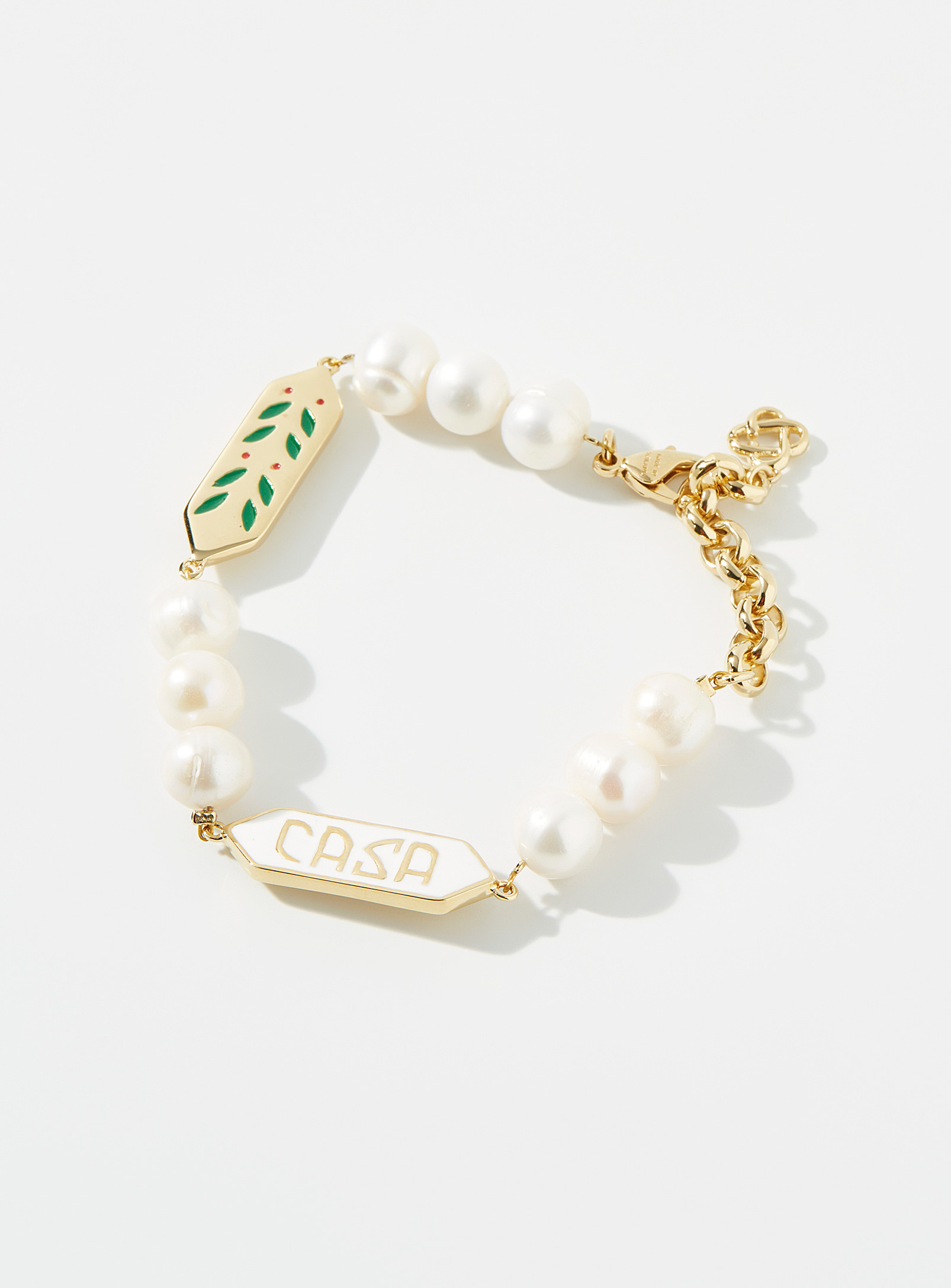 Casablanca - Men's Signature laurel pearl bracelet