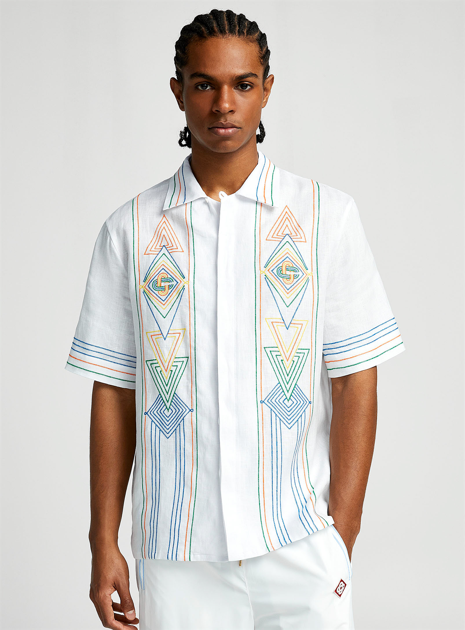 Casablanca - Men's Fil de la Musique linen shirt