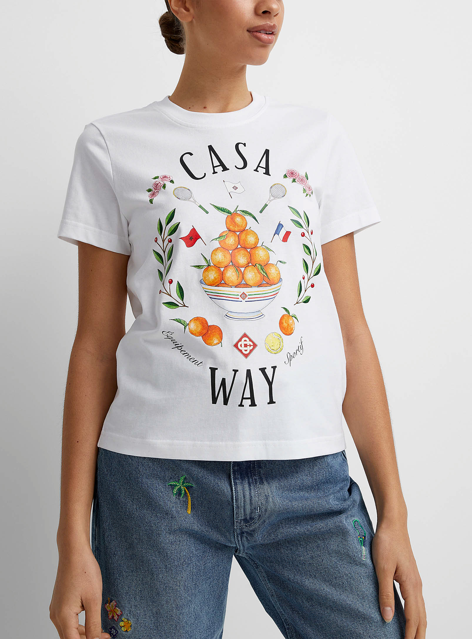 Shop Casablanca Casa Way T-shirt In White