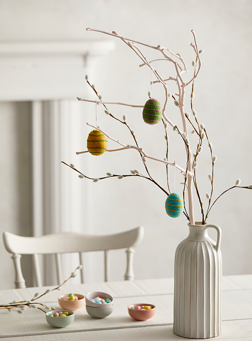 Simons Maison Assorted Spiral decorative eggs Set of 3