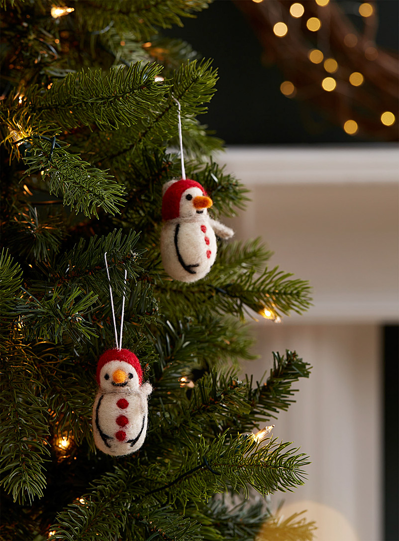 Simons Maison Assorted Snowmen ornaments Set of 2