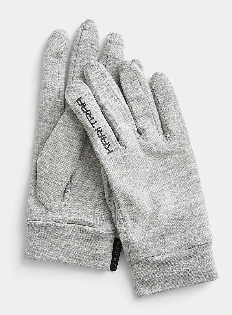 Kari Traa Grey Lam 150 merino glove for women