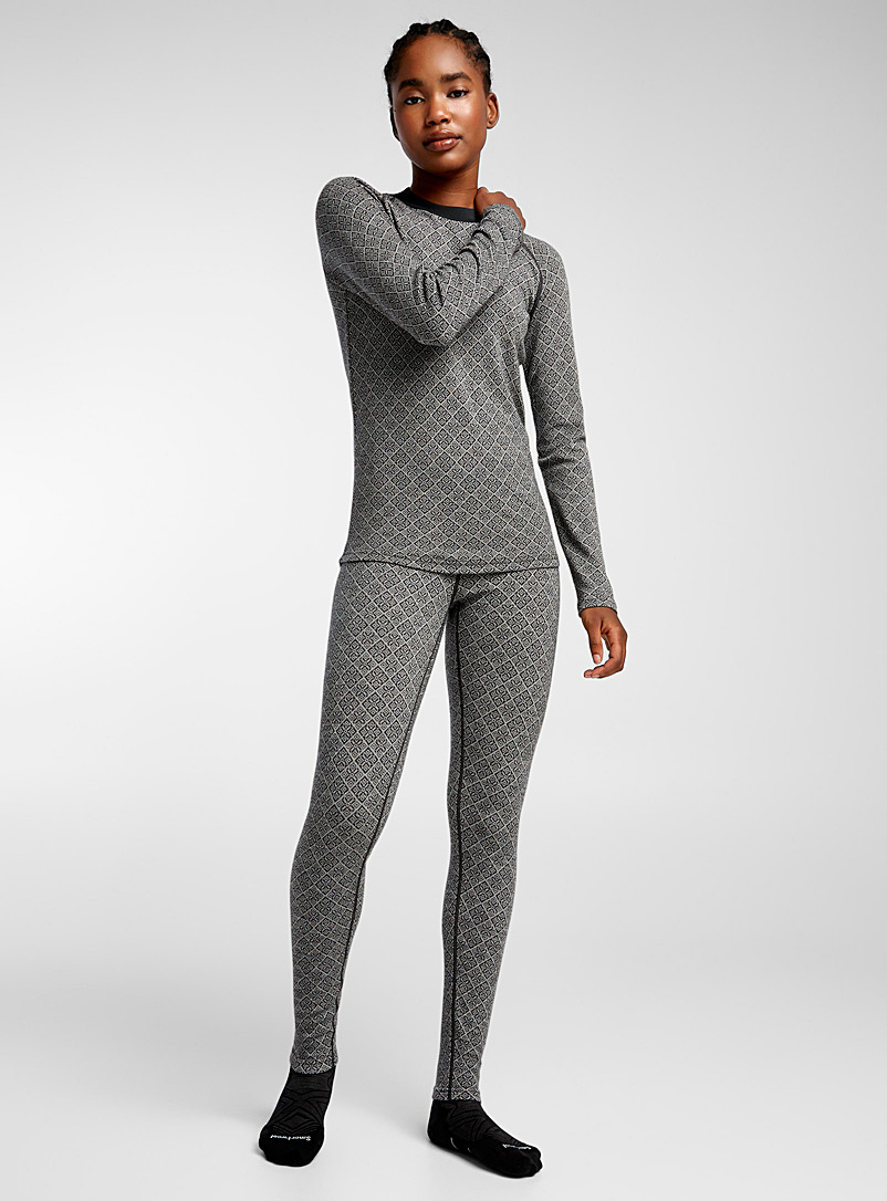 Kari Traa Dark Grey Voss wool and cashmere thermal legging for women