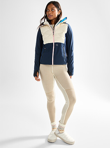 Kari Traa Navy Tirill semi-quilted hooded jacket for women