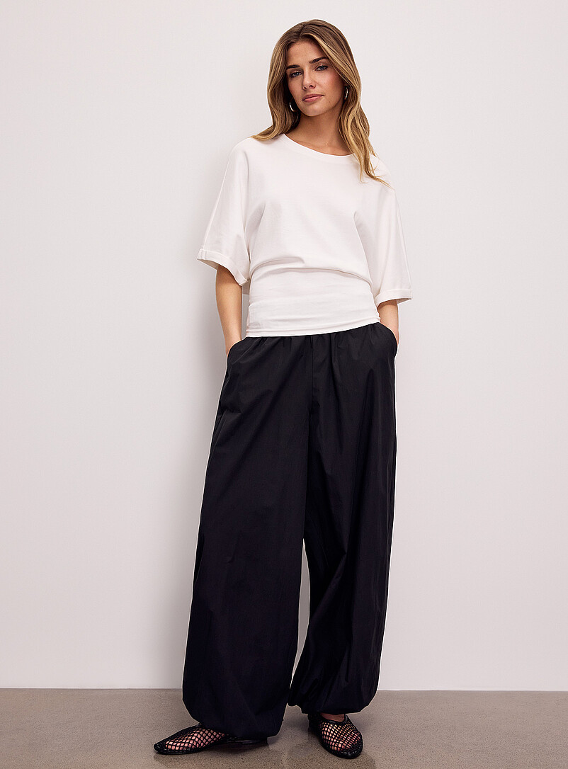 Cape-style back elbow-sleeve T-shirt | Icône | Women's Short