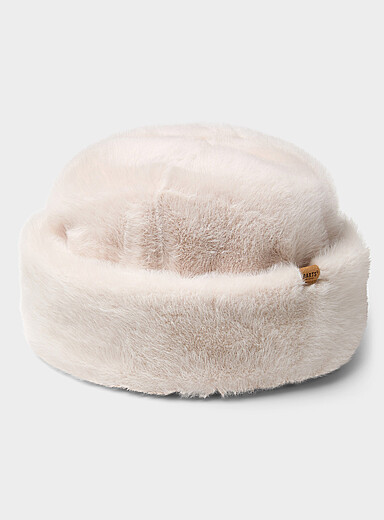 Faux-fur pillbox hat
