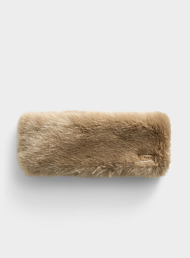 Le bandeau effet fourrure beige