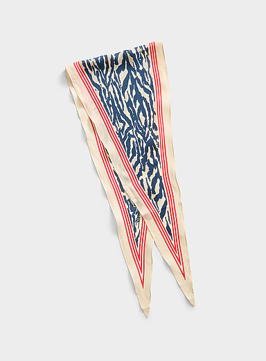 Le foulard losange motif et rayures