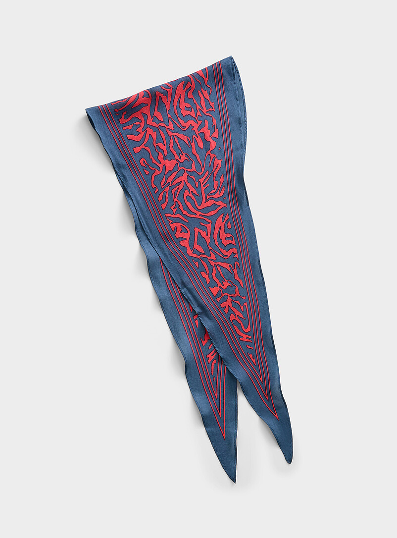 Barts: Le foulard losange motif et rayures Brun &agrave; motifs pour femme