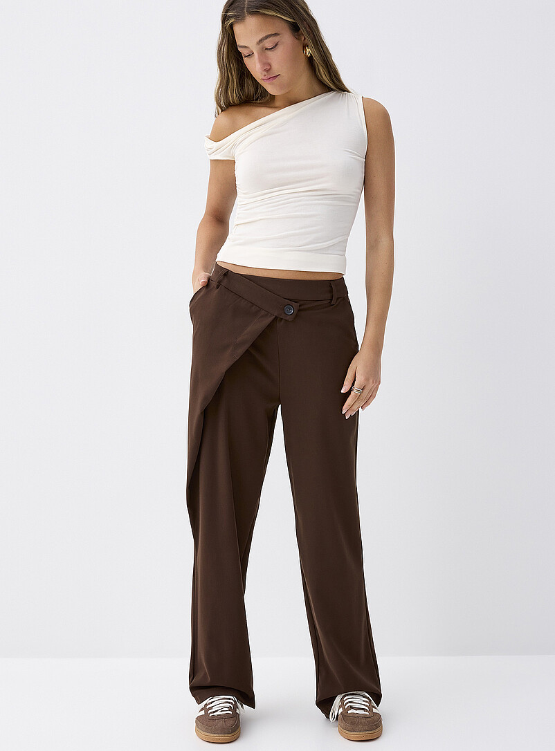 W.ANGLE Women's CO On-Off Straight Fit Pants